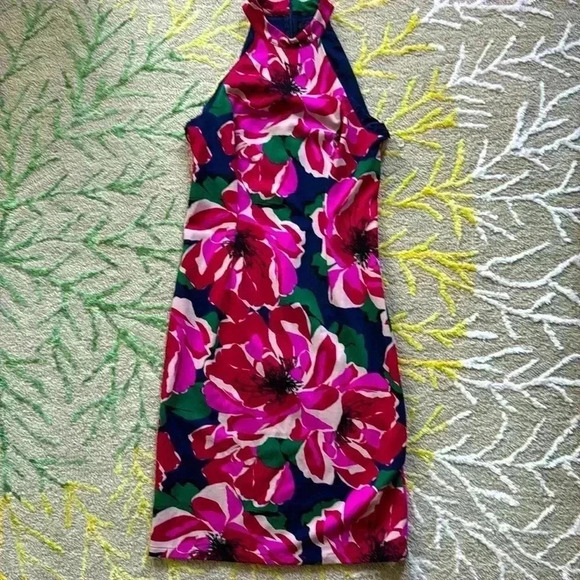 Trina Turk Women's Floral Printed Ponte Midi Dress 8 - Picture 2 of 6